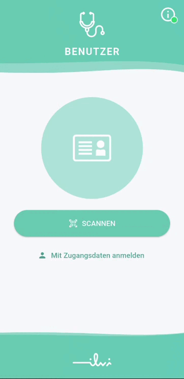 Benutzeroberfläche ilviDOC App